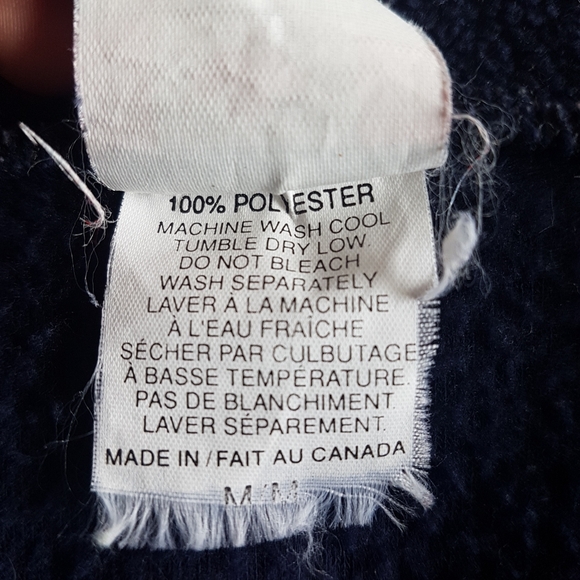 Tommy Hilfiger Vintage 90’s Fleece All Embroidered Zip Up Vest Dark Blue Sz M - Picture 10 of 12